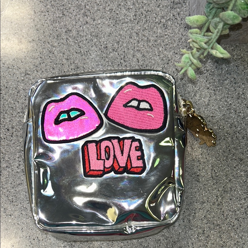 Stoney Clover Lane Silver Bag with Pink Accents